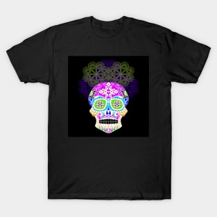 light calavera in colorful pattern ecopop T-Shirt